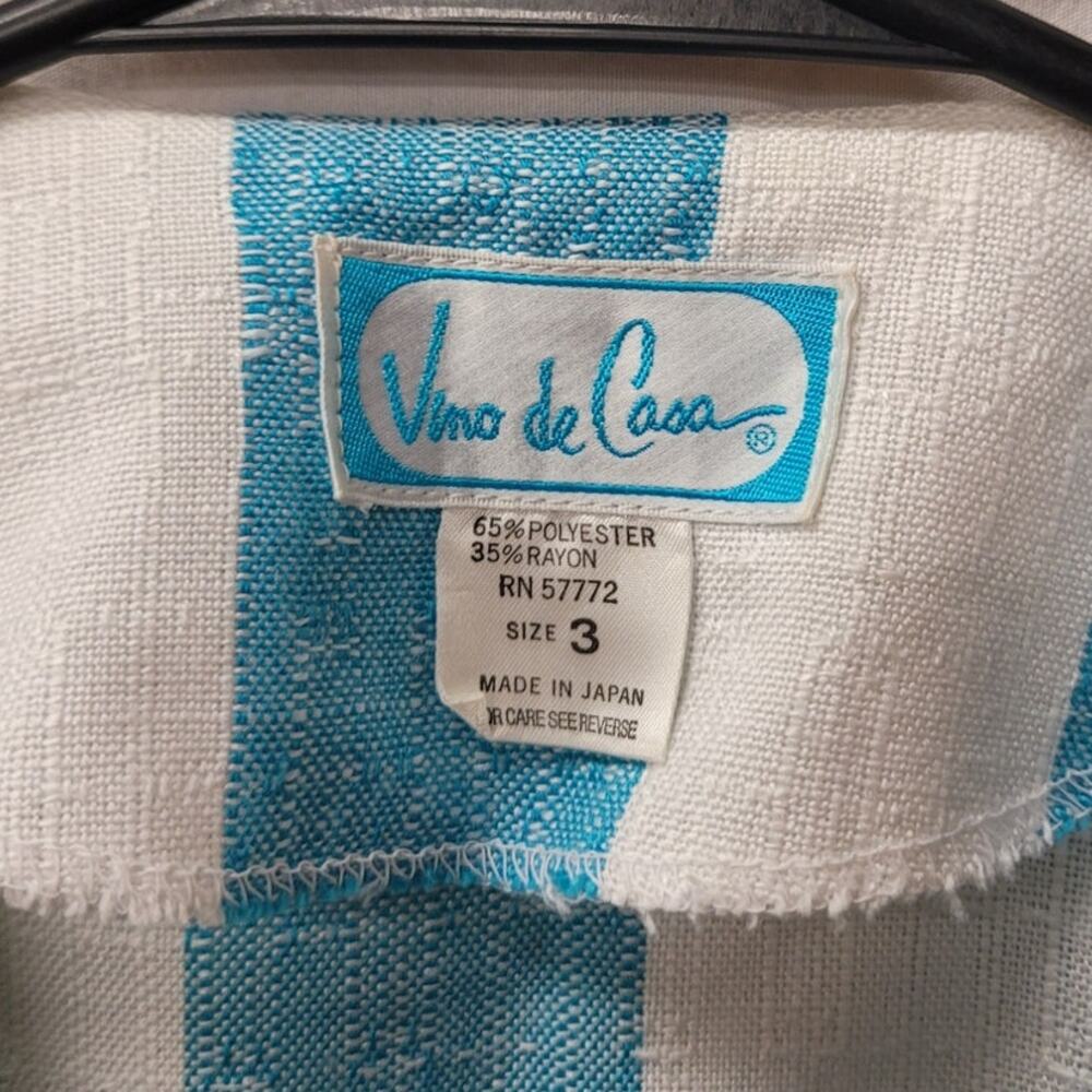 Vino de Casa Vintage Striped Blazer Women's 3 - Picture 2 of 5
